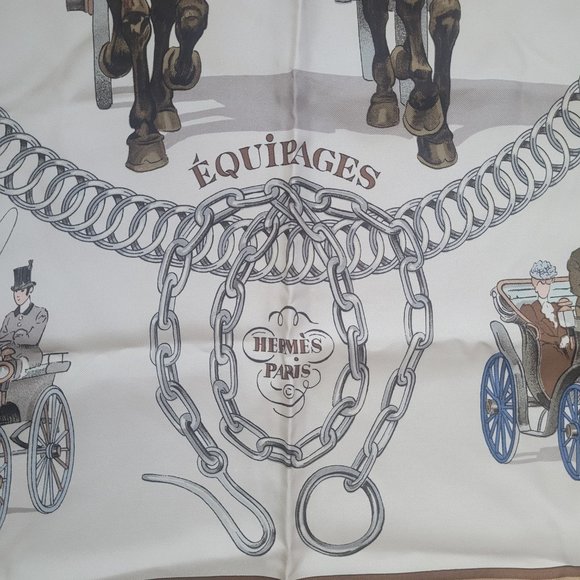 Hermes Scarf Multi Color Silk Satin Multi Color Silk Satin - Picture 10 of 15